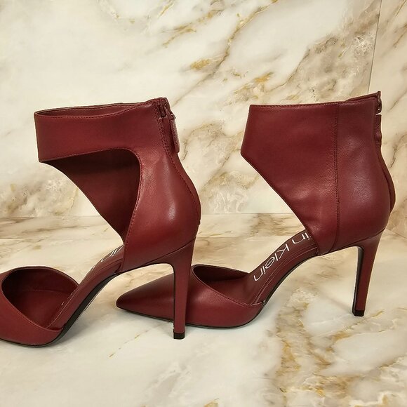Calvin Klein Rajon Stiletto Heels, Red, Size 8.5 - Picture 3 of 5
